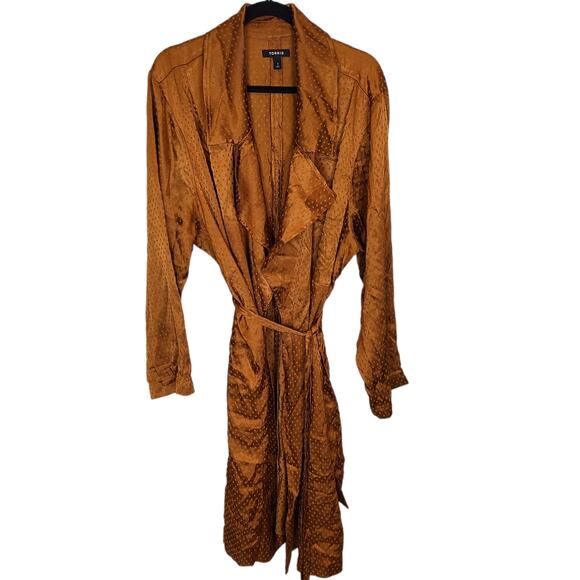 Torrid Copper Dotted Jacquard Collared Jacket Longline Size 3X Holiday Layering - Picture 2 of 13